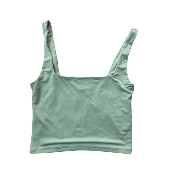 Free People Tops - Free People Movement Mint Green‎ Square Neck Crop Top Smooth Tank Top XS
